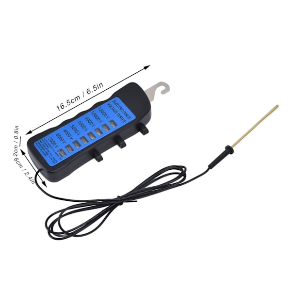 12KV Neon-aita jännitteen testaaja 2000 - 12000V 8 Neon-ilmaisinvalot Vedenpitävä aita testaaja maatiloille