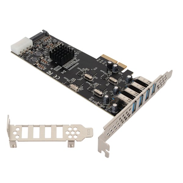 4 Port USB 3.0 PCIE-kort 4 Dedikerede 5 Gbps Kanaler Understøtter UASP SATA LP4 Power PCI Express Adapter-kort