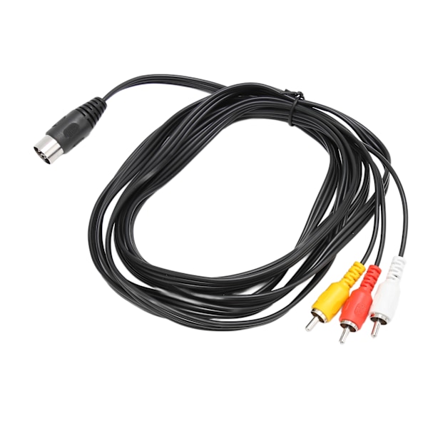 DIN 8-pin hann til 3 RCA hann kabel DIN 8-pin til 3 RCA lydadapterkabel for stereoanlegg 9,8 fot