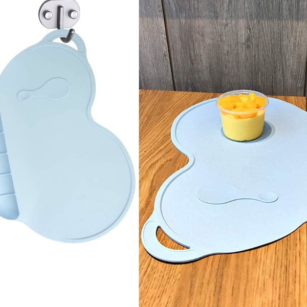 Sugproppsplatta i silikon för bebisar, halkfri silikonplacematta, premium silikon av livsmedelskvalitet, lämplig för de flesta bord, barnstolar och resor (halkfri)