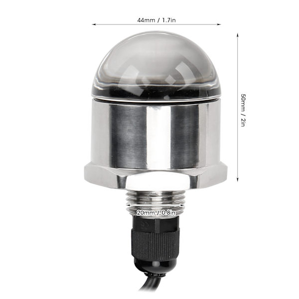 12V sininen 9LED-tyhjennyspropun valo 1200lm 1/2 tuuman NPT-kierre vedenalainen lamppu merialukselle jahdille