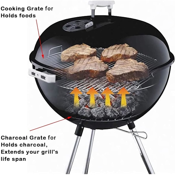 Grillrist i rustfrit stål til runde grill