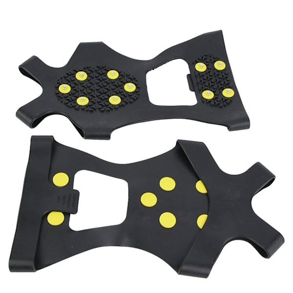 Ett par utomhus 10-dubbar Anti-slip Ice Snow Spike Grips Gripper Camping Skor Överdrag (M)