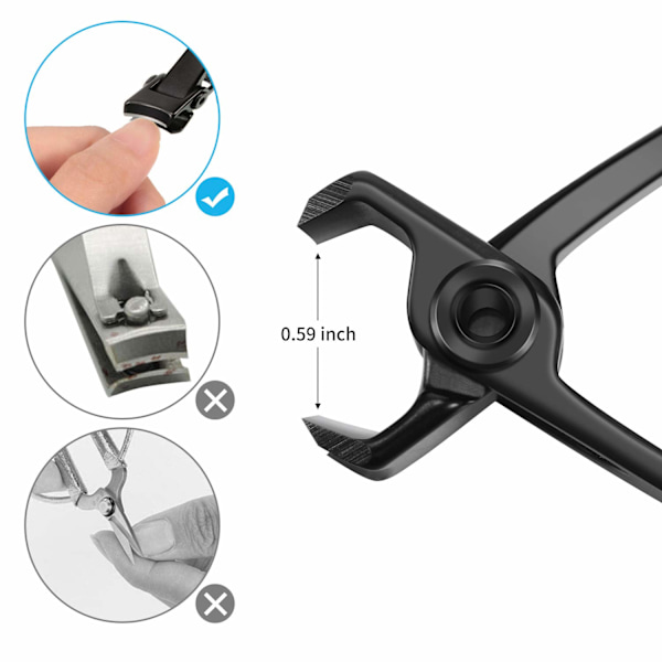 2 st överdimensionerade tjocka nagelklippare