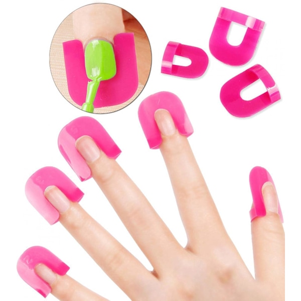 Nagelkonstkit av salongsprofessionell kvalitet, återanvändbara nagelskyddstips som passar alla fingerstorlekar, lättanvända nagelstenciler för spillsäkra manikyrer
