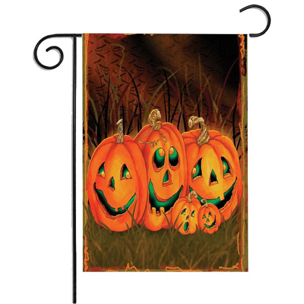 Burlap Vertikal Dobbeltsidet, Trick or Treat Have Flag Vertikal