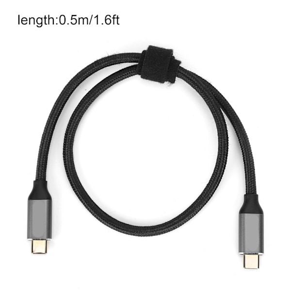 USB 3.1 dobbelthode 100W USB C til USB Type C hannkabel USBC PD 5A hurtigladerkabel 0,5m