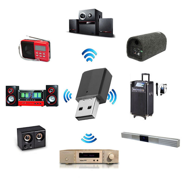 ZF-169 2-i-1 3,5 mm USB Bluetooth-sändare och -mottagare Laddningsbar ljudstereoenhet