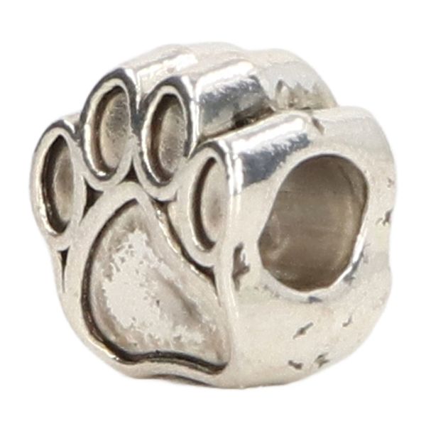 20 st Tassavtrycksmellanpärlor Antik Silver Europeisk Stil Zinklegering Söta Pärlor för Armband DIY Smycken