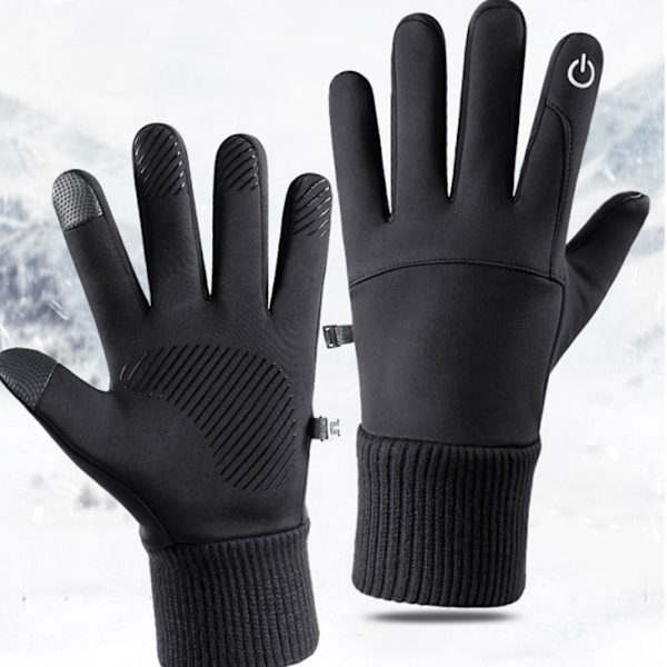 Vinter Varme Handsker Touch Screen Sports Vandtætte og Anti-Slip Cykelhandsker til Vandreture og skiløb