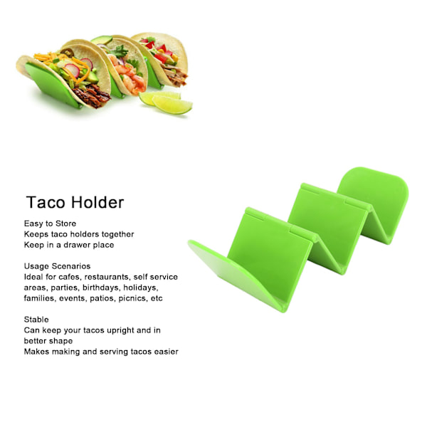 Tacohållare stativ diskmaskin mikrovågsugn säker stabil taco rack bricka för restaurang kök fest