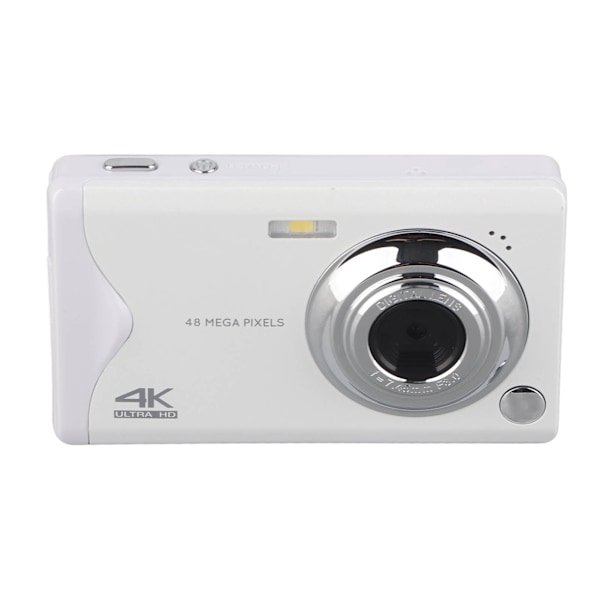 3.0 tuuman LCD-digitaalikamera 4K 48MP 16x zoom-tärinänvastainen kannettava HD-kamera tyypin C -porttitäyttövalolla teini-ikäisille lapsille aloittelijoille valkoinen