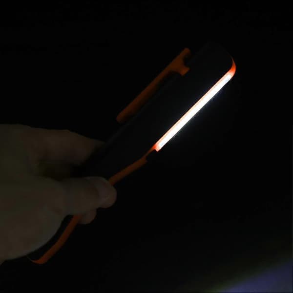 GETIT COB LED -taskulamppu, magneettinen pyörivä pidike, oranssi