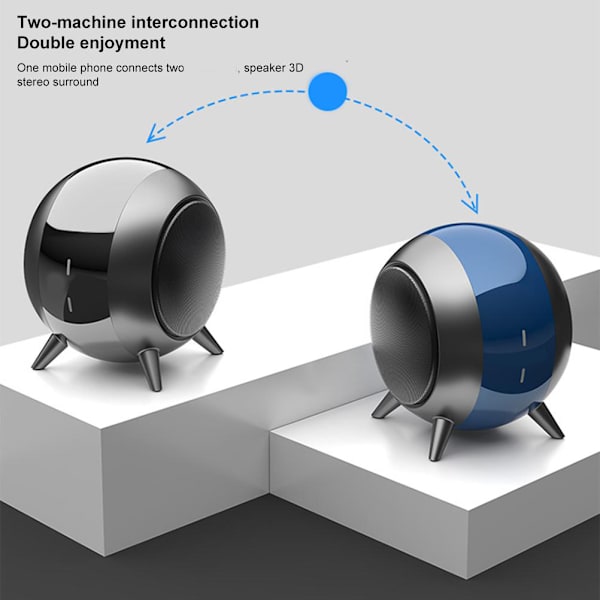 Mini kannettava Bluetooth-kaiutin Langaton kaiutin Kannettava metalli Bluetooth-kaiutin Lahja latauskaapelilla