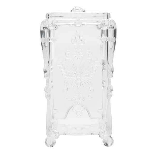 Kosmetisk Makeup Bomuldspude Organizer Opbevaringsboks Neglekunst Serviet Bomuld Makeup Værktøjer Transparent