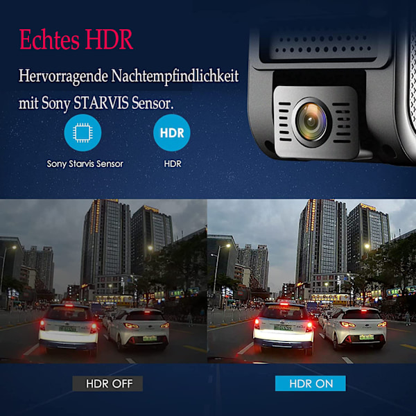 VIOFO A119 V3 Dash Cam 2560x1600P 2k med GPS-modul, 24 timmars buffert parkeringsläge Endast bilkamera, Quad HD IMX355 5MP Sensor HDR, Ultra Night Vision