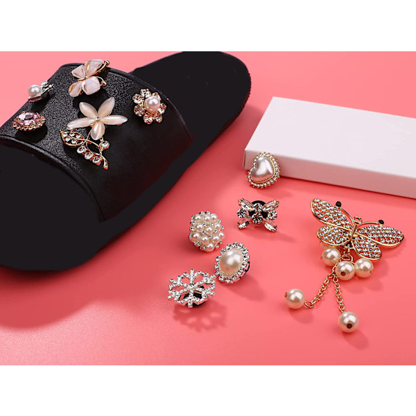 Sko Charms Passer Til Clog Sandaler Dekoration Mode Crystal Diamo