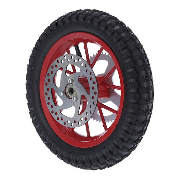 12,5x2,75 tuuman minipyörän takarengas, liukumaton kumi, terässeos, 47cc 49cc 2-tahti minicrossiin (punainen)