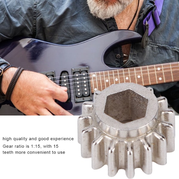OpenGear gitarmekanikk gir hex låsing universelle monteringspinner musikkinstrumentverktøy (sølv 12 stk)
