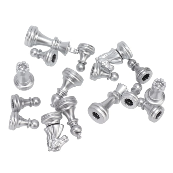 Ersättningsschackpjäser, Magnetiskt schackset i plast för proffs eller nybörjare, Inkluderar 32 pjäser 4,9 cm kungfigurer med flockningsprocess,