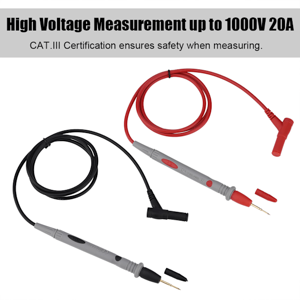 Ultra skarpe probespids testledning kabel pålidelige værdier 1000V 20A probespids til digitalt multimeter