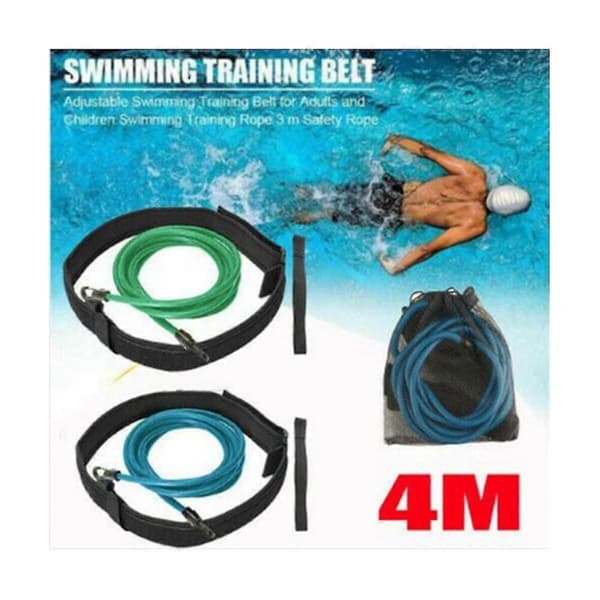 GETIT 2st 4m Justerbar Simträningsmotstånd Elastiskt Träningsrep Latexrör Simträning