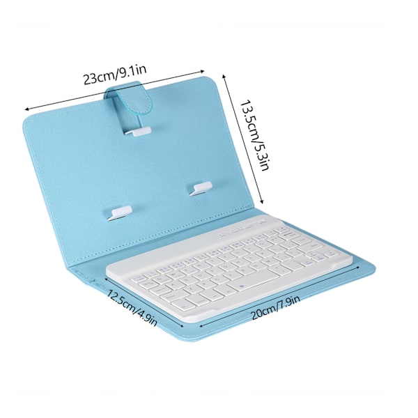 Universal trådløs Bluetooth-tastatur Flip Case Cover med stativ til iOS/Android-telefoner