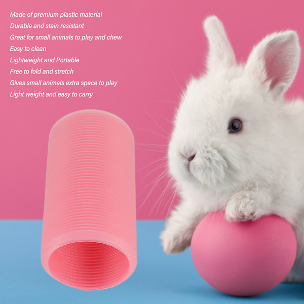 Liten djurleksakstunnel hopfällbar plastgömställe hamster rörleksak för marsvin igelkottar