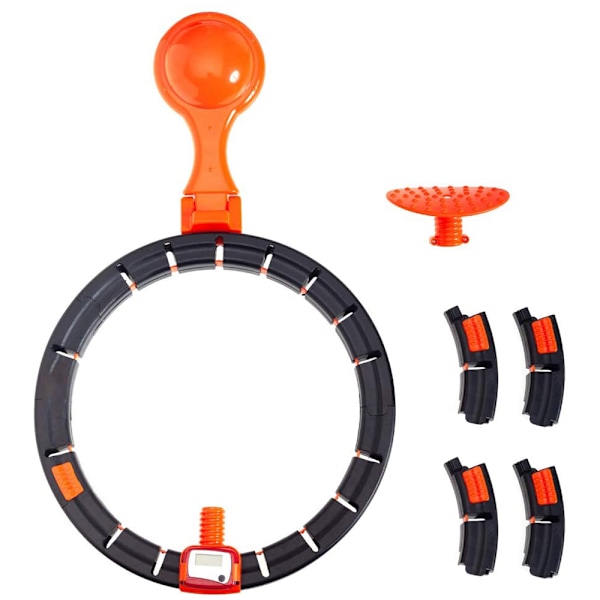 Smart Viktad Hula Hoop Infinity Hoop, Träningsredskap med Magnetlås, Magtoner, Massagefunktion, Tysta Lager, Justerbar för Alla
