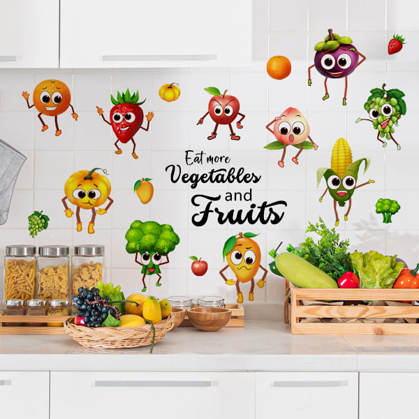 Självhäftande Väggdekor för Kök, Kreativ Design Berikar Konstnärlig Fantasi, Ger en Konstnärlig Touch till Kylskåp och Möbler
