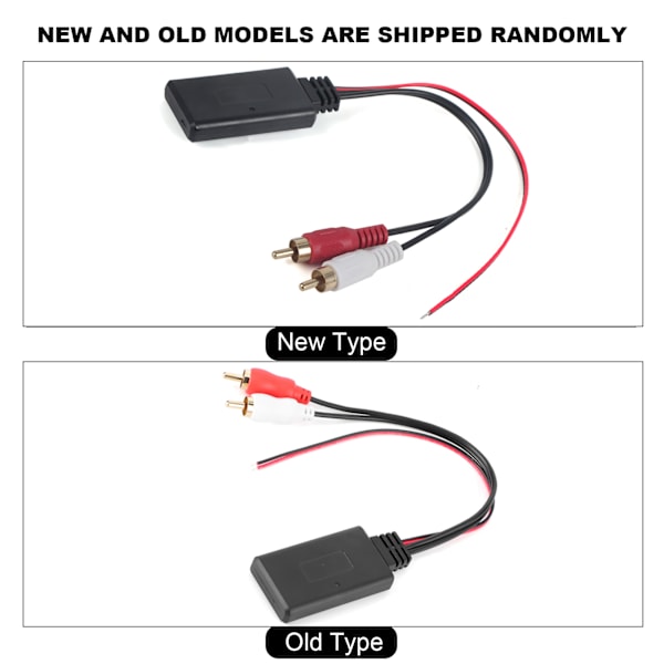 Universaali langaton Bluetooth-moduuliadapteri AUX-ääni 2 RCA-lisäkaapeli autoradioliitin