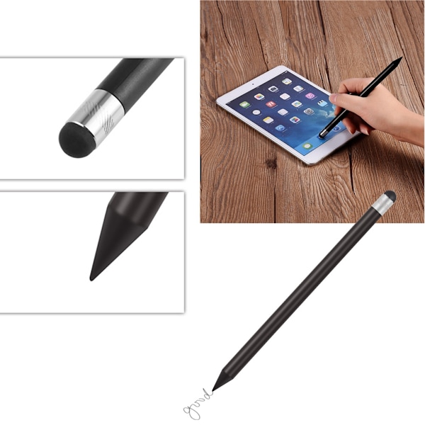 Reserve Kapacitiv Touch Screen Stylus Pen Blyant til iPhone/ Blackberry/ HTC Sort