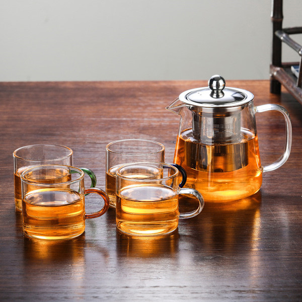 Brygg Perfektion med Spis-Säker Borosilikatglas Tekanna, Perfekt Presentidé för Te-Kännare, Droppfri Pip för Exakt Hällning (32oz/950ml)