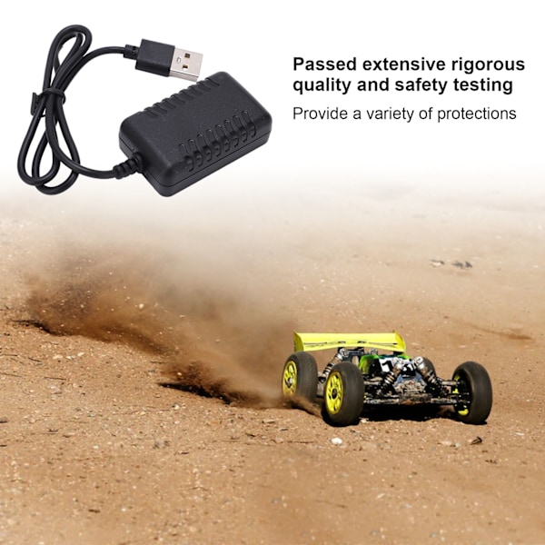 RC USB-laddningskabel DC 7.4V 2000mA utgång Fullt skydd för WLtoys 144001 104001 Fjärrstyrd bil