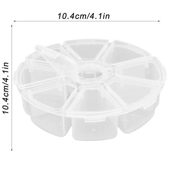 Smyckeskrin i plastmaterial, transparent förvaringslåda med flera fack för handgjorda lösa pärlor