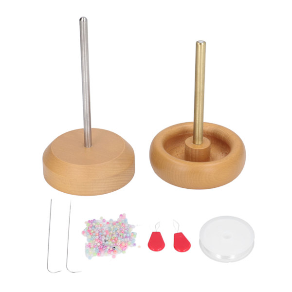 Perle Spinner Manuell Roterbar Hurtig Tre DIY Perlefremstillingsenhet for Smykkehåndverk