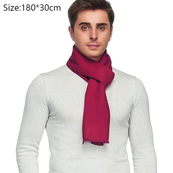 Klassisk varm vinterscarf för män - PoilTreeWing Lång mjuk frans
