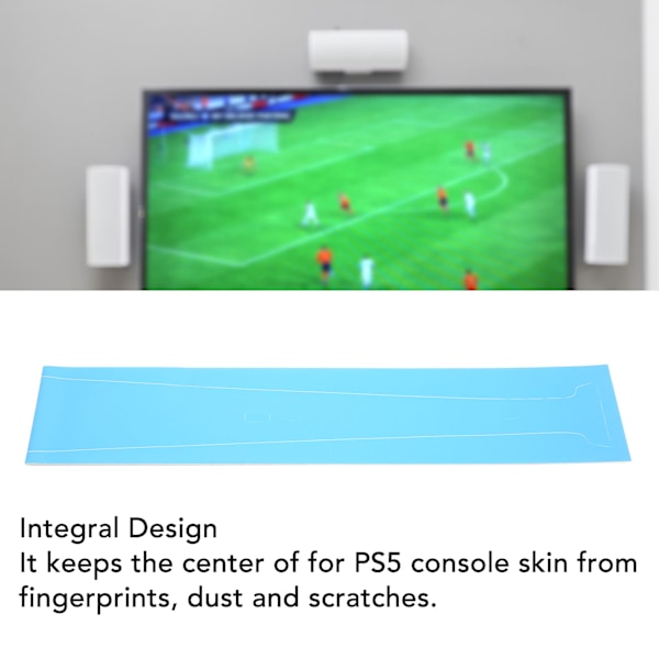Midtskin for PS5-konsollen, integrert, ripebestandig midtre stripemærkat til PS5 Digital Edition-vert, blå