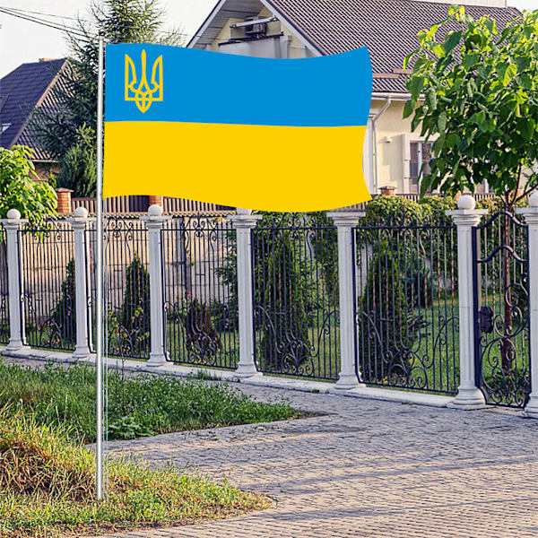 Ukrainan kansallislippu 90x150cm Sininen Keltainen Ukraina Liehuva lippu Pihalle Ulkoilmanurmikon Koristeluun