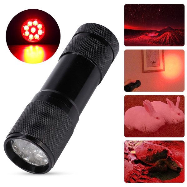 LED Rött ljus Djur inte känslig infraröd lampa för biodling