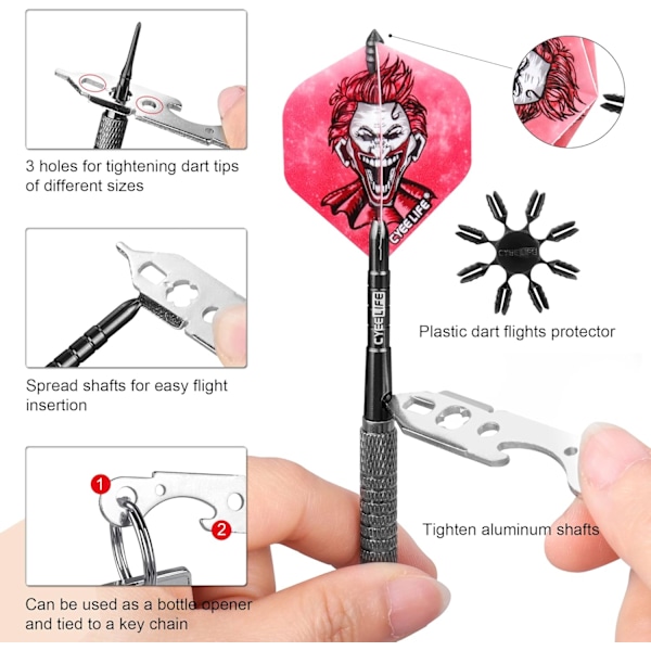 Mjuk Dart Set: Upptäck Glädjen med Dart med Våra Lättgreppade Tunnar och Hållbara Skaft, Ett Dartset för Fester som Kombinerar Hög Precision och Säkerhet,