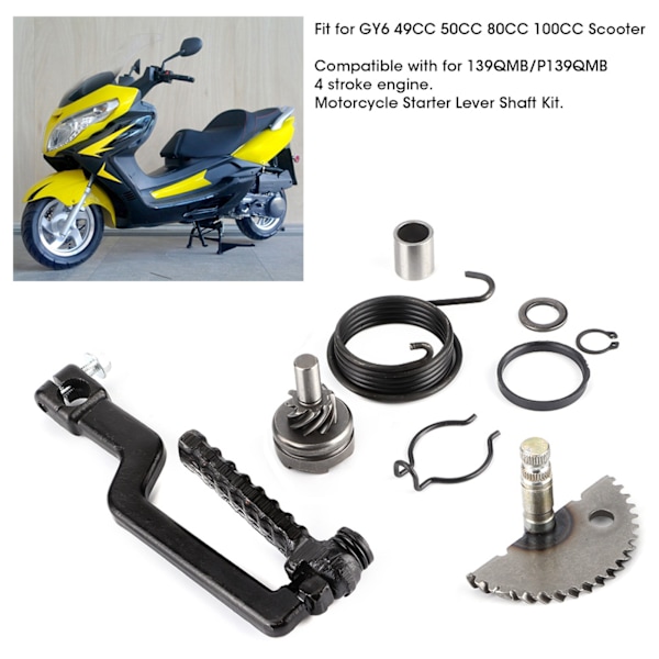 Moped Kick Start Spak Stång Växelmontering Passar för GY6 49CC 50CC 80CC 100CC Scooter