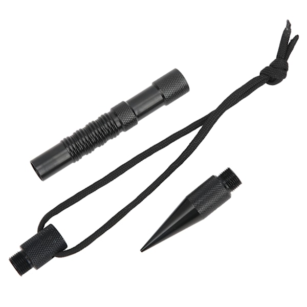 12 st/set Svart Aluminium Parachute Cord Nålar Set Armband DIY Stickning Verktygssats