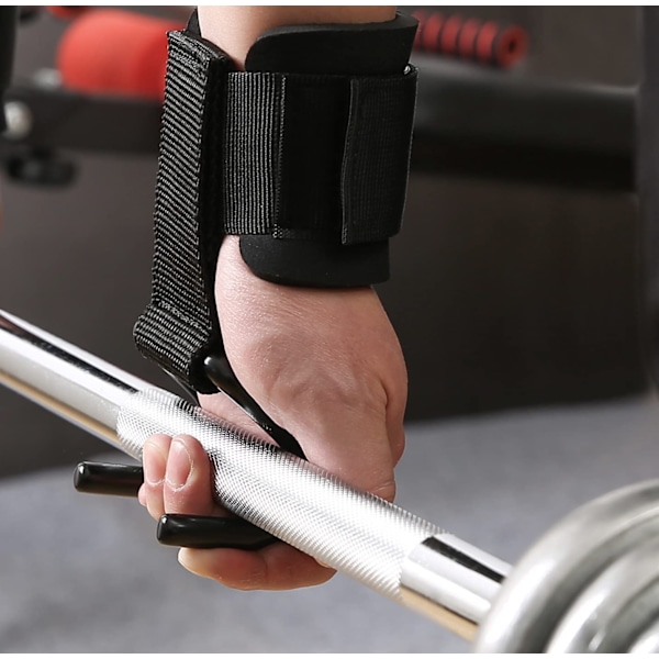 Tyngdlyftningshandskar för gym, bekvämt handledsstöd med kraftig rem för att förbättra greppstyrkan under träningspass, unisex