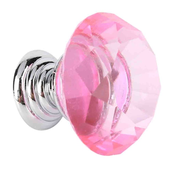 10 st 30 mm rosa kristallglas dörrknoppar för låda skåp kök