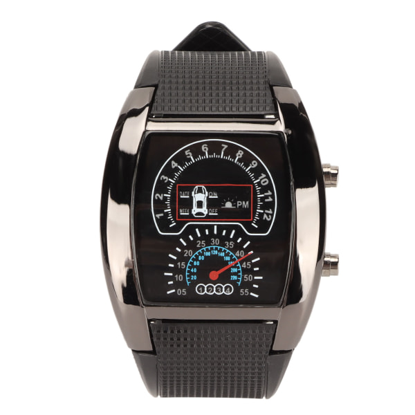 LED-display Pilotklocka Hög Precision Armbandsur Bekvämt Bärbar LED-klocka med Tids- och Datumvisning