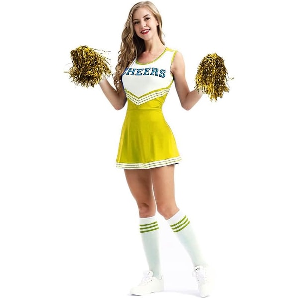 6 kpl Cheerleader Pom Poms Cheer Urheilujuhlatanssi Tarvikkeet (kultainen)