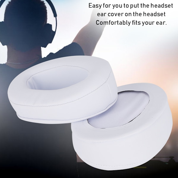 Hvit headset hodetelefon bomull øreputer deksel pute erstatning for Brainwavz HM5
