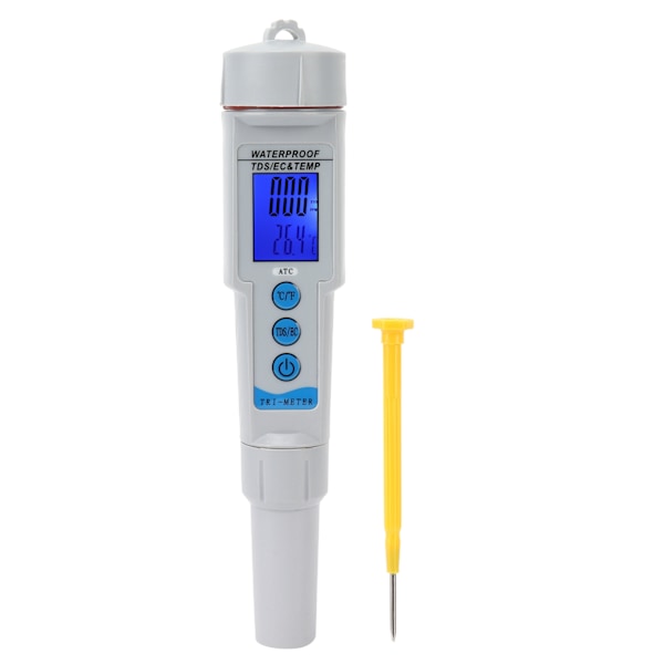 pH-testkit för dricksvatten, högkvalitativ ABS-konduktivitetsmätare med ATC-justering för pålitlig EC-testning (1 st)