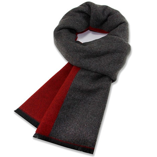 Mens Winter Warm Long Soft Scarf Plaid Tassel Scarf for Men So